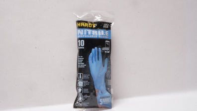 Hardy 64419 Nitrile Disposable Gloves 5 MIL Thickness L- Pack of 10